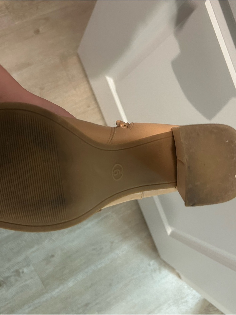 a new day Tan Block Heel Ankle Boots